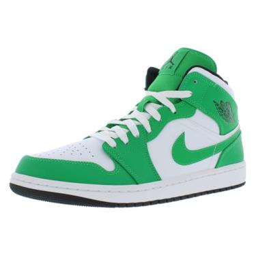 Imagem de Nike Tênis de basquete masculino Air Jordan 1 Mid, Verde sorte/preto/branco-verde, 51
