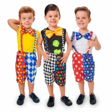 Imagem de Fantasia de Palhacinho Infantil de Carnaval Com Gravata