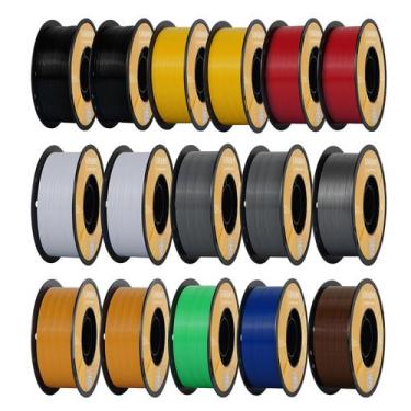 Imagem de Filamento de impressora 3D KINGROON PETG 1,75 mm 16 kg com cores mistu