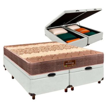 Imagem de Cama Box Bau Blindado Casal + Colchão D26 Ortophedic Sankonfort