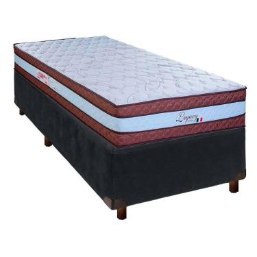 Imagem de Conjunto Cama Box Cinza Solteiro + Colchão Molas Ensacadas Legaccy Paropas