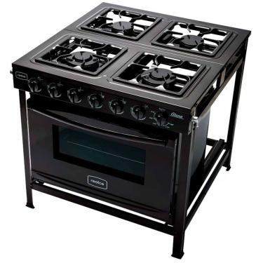 Imagem de Fogao Industrial Realce 4 Bocas Manual Mesa Esmaltada Forno 94 Litros