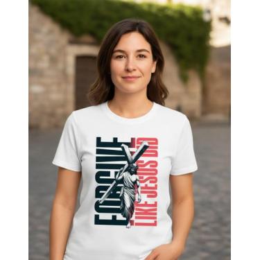Imagem de Camiseta Camisa Feminina Cristã Gospel Religião Fé Tshirt - Religião E