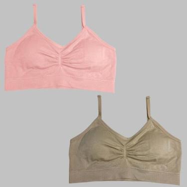 Imagem de Kit 2 Top Menina Moça Seamless Com Bojo Removivel Alcinha - Zee Rucci 