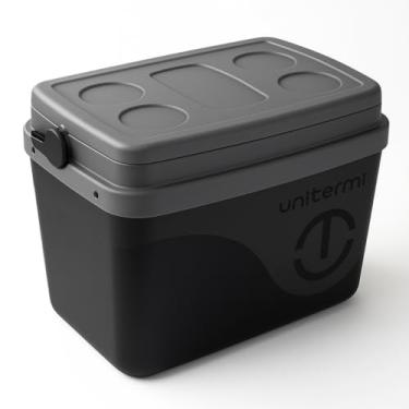 Imagem de Caixa Térmica Cooler Grande 30 Litros Com Alça Preta Cabe 45 Latas Portátil