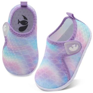 Imagem de Sapatos aquáticos FEETCITY Baby Boys Girls Beach Pool Aqua Socks