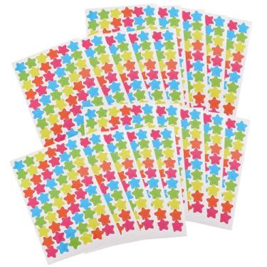 Imagem de 20 folhas, 1200 peças, adesivos coloridos de estrelas para scrapbooking, envelopes, artesanato, recompensa, decoração de festa de aniversário, casamento, sala de aula, materiais para professores