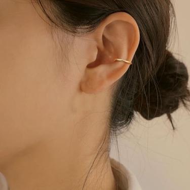 Imagem de Brincos femininos de prata esterlina S925, brincos de orelha banhados a ouro 14 k/16 K para orelhas, brincos falsos de cartilagem, brincos falsos, leves, standard, Prata esterlina, Sem pedra preciosa