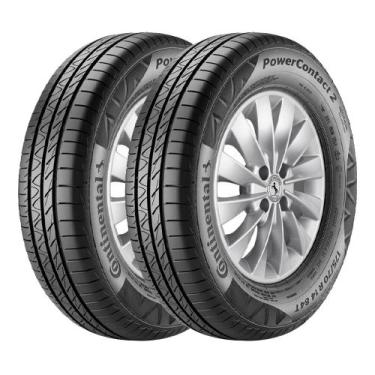 Imagem de Jogo 2 Pneus Continental Aro 16 PowerContact 2 195/55R16 87H, 5 anos C