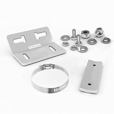 Imagem de Newpowa Kit de suporte de parede para painel solar pequeno/suporte de montagem de parede suportes de alumínio resistentes, projetado para instalar painéis solares de 1 a 15 W para abridor de portão, sistema de segurança, sensor de luz