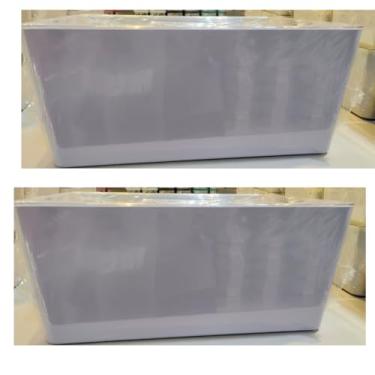 Imagem de Caixa Organizadora Multiuso 12,3L Empilhável com Tampa Transparente – Grande, Resistente e Ideal para Roupas, Brinquedos e Utensílios(2 Caixas 12,3 L Lilás)