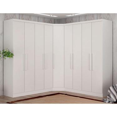 Imagem de Guarda-roupa Em Mdf Com 9 Portas E 6 Gavetas Branco