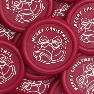 Imagem de 20 peças de adesivos de selo de cera de Natal adesivos autoadesivos de selo de envelope ótimos para presentes de convite de Natal decoração de envelope de cartão de felicitações