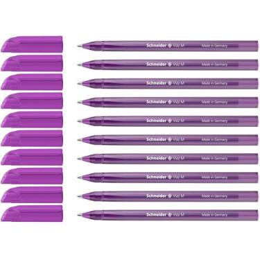 Imagem de Kit de Canetas Esferográficas, Compactor, Vizz Gelco, Média, Schneider, Lilás, 10 Unidades