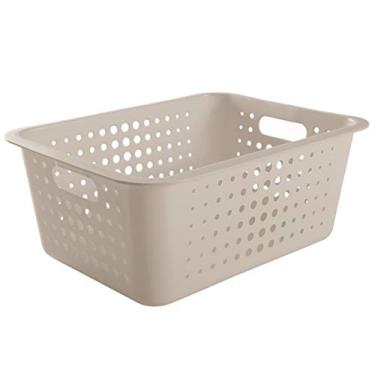 Imagem de Ou Cesto Organizador Multiuso 14,5L Bege Linha Cestas Organizadoras