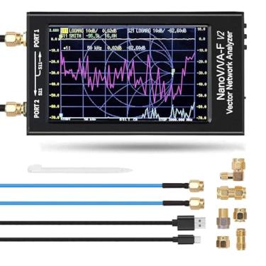 Imagem de SDRGEEK Nanovna-F V2 Analisador de Rede Vetorial 3Ghz, Tela Tft de 4,3" Analisador de Antena Nanovna Metal Shell com 5000Mah, Nanovna V2 Hf Vhf Uhf Vna Medindo S-Parâmetro Tensão Swr Atraso de Fase Gr