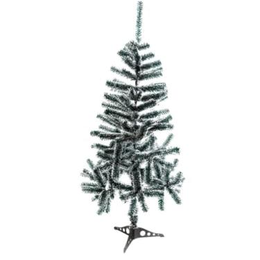 Imagem de Árvore de Natal Flocada 90 cm (Efeito Neve) - 100 Galhos, Pinheiro Premium Antichamas, Compacta e Base Estável