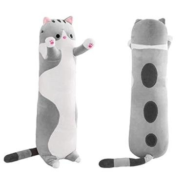 Imagem de Almofada de arremesso bonito desenho animado gato longo em forma de boneca brinquedo de pelúcia brinquedo de dormir decoração presente