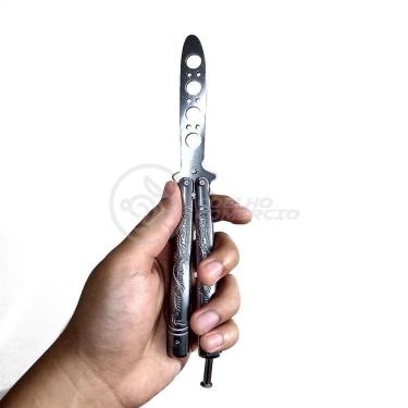 Imagem de Knife Silver Butterfly Prata Borboleta Dobrável De Aço