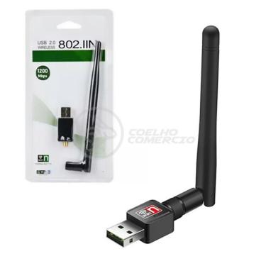 Imagem de Antena Usb 2.0 Receptor De Wifi Wireless Internet Sem Fio 1200Mbps 802.Inn Pc Notebook 24