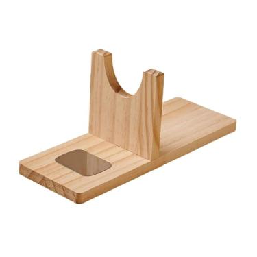 Imagem de Esquirla Suporte de madeira para cola quente, base universal para máquina de cola quente, ideal para profissionais e entusiastas do faça você mesmo, com Almofada de Gotejamento Média