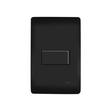 Imagem de Interruptor Fame 1 Tecla Simples - 4046 Habitat Black