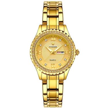 Imagem de Relógio De Pulso Feminino Fino Com Strass Moda Casual