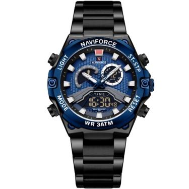 Imagem de Relógio De Pulso Quartzo Masculino Dupla Exibição Digital Casual Esportivo