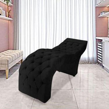Imagem de Maca Estofada Estética Cílios Salão Spa Suede Vivian Preto