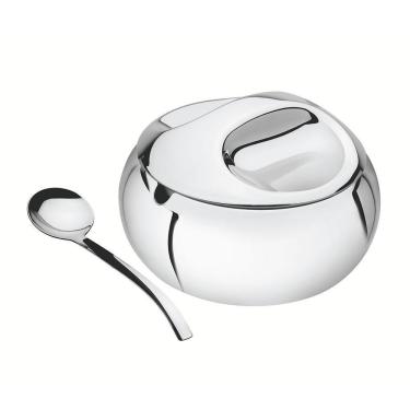 Imagem de Açucareiro Porta Açúcar 320ml Em Aço Inox Com Colher - Tramontina 64400500