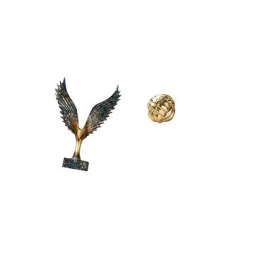 Imagem de Fenteer Estátua de Resina com Nó de Asa Aberta, Ornamento de Feng Shui, Bola de Lã Decorativa, Estatueta de Cerâmica Estética para Amigos, de Entrada,