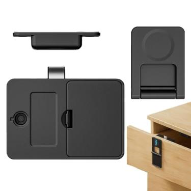 Imagem de Fechadura eletrônica para gaveta, fechadura de gabinete inteligente | Fechadura elétrica da porta do armário da gaveta de arquivos para segurança infantil,Sem broca Armário sem chave para