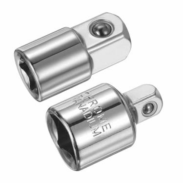Imagem de HARFINGTON Conjunto de adaptadores de soquete de impacto de 2 peças de 3/20.3 cm a 1/10.2 cm 1/10.2 cm a 3/20.3 cm aumentador de unidade quadrada padrão SAE conversor de chave de impacto, chave