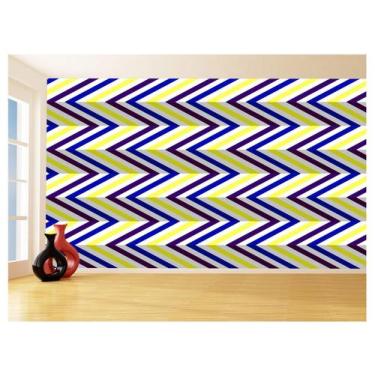 Imagem de Papel De Parede 3D Sala Chevron Zig Zag Listras 3,5M Zig46 - Você Deco