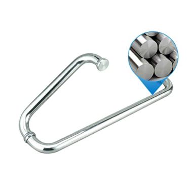 Imagem de Substituição do puxador da porta do chuveiro para porta de vidro, maçanetas de porta de banheiro para box de chuveiro maçanetas internas/externas (tamanho: 200 mm + 400 mm)