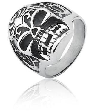 Imagem de Anel Masculino Caveira Lisa Em Aço 26 - Tulerry Semijoias E Acessórios