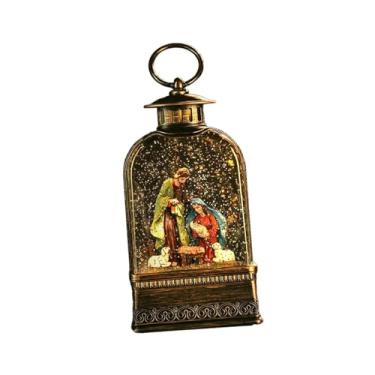 Imagem de Fxzqgnh Globo de Neve Natalino Iluminado, Decoração de Natal, Item de Colecionador, Decoração de Festas, Decoração de Mesa, Enfeite para Prateleira Ou Escriva, com Aro de Suspensão