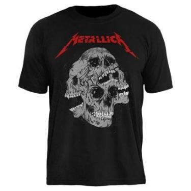 Imagem de Camiseta de Banda Metallica em Algodão Manga Curta-Unissex