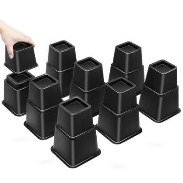 Imagem de MCXYEM Elevador de cama/elevador de cama/elevador de cama/elevador de móveis/elevadores de mesa/elevadores de moldura de 3,5 ou 20 cm Criar armazenamento sob a cama resistente para ajuste de altura de