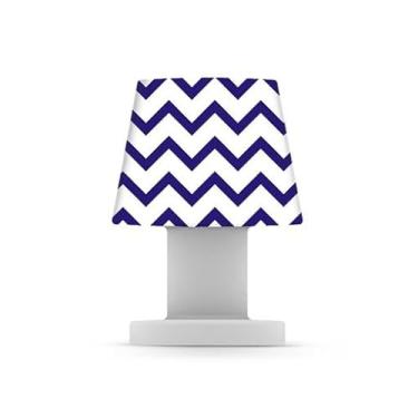 Imagem de Luminária Abajur de Mesa Pequena Zig Zag Bivolt com Capa Removível – Luz Suave Decorativa