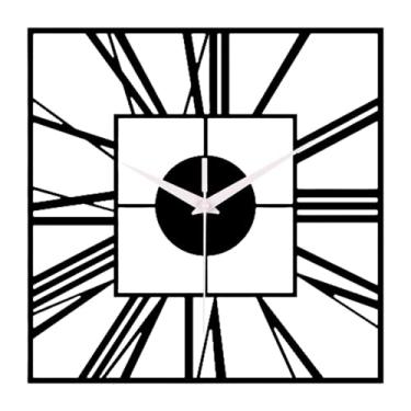 Imagem de Fenteer Relógio de parede 3D Slient, relógio de parede artesanal fácil de instalar, pendurado, arte para quarto, escritório e casa