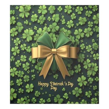 Imagem de Blueangle Dia de São Patrício Fita Dourada Capa Magnética para Máquina de Lavar Louça, Decoração Frontal de Lava-Louça, Decalques de Armário Doméstico, Adesivos Eletrodomésticos, 58 cm C x 66 cm