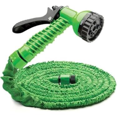 Imagem de Mangueira Flexível Expansível 30m com Pistola 7 Tipos de Jato, Metal e Nylon, para Irrigação e Limpeza