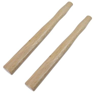 Imagem de HEVSTIL Pacote com 2 peças de substituição de cabo de machado de 35 cm - Cabo de madeira de nogueira para martelo oval