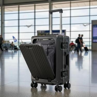 Imagem de Mala Viagem De Aluminio Bordo Rodinha 360 Divisoria Anac - YQ APICE, C