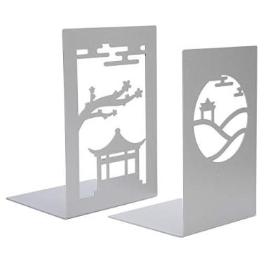 Imagem de Suporte para livros de metal antiderrapante, estilo antigo, estante de mesa, divisor de livros, suprimentos para artesanato, organizador de livros de ferro à prova de ferrugem (Gazebo + quiosque)