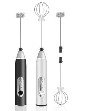 Imagem de Mixer Culinário 2 em 1 Portátil Batedor Misturador De Chantilly Bedidas Ovos Inox Leve e Fácil de Limpar Cozinha Utensílios
