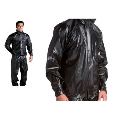 Imagem de Capa Roupa Chuva Vestimenta Vestuário Jaqueta Calça Alba Daytona Preta Moto Motoqueiro-Unissex