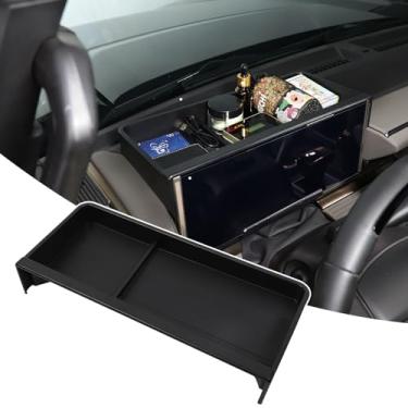 Imagem de YinanIutos Organizador de console central painel traseiro caixa de armazenamento compatível com 2024 2025 Hummer EV antiderrapante durável bandeja de armazenamento ABS acessórios interiores de carro