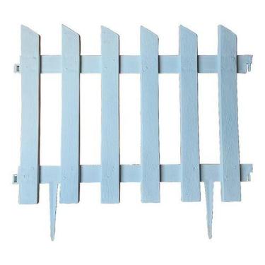 Imagem de Cerca Decorativa Kit 3 Jardim Ripa Plástico Branca Faz 1 Mt - Wlplast